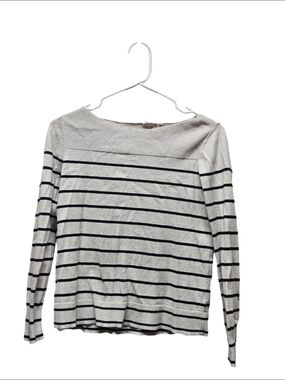 GAP Striped Lightweight Sweater – Cream & Black | Size XS | Classic Casual Top